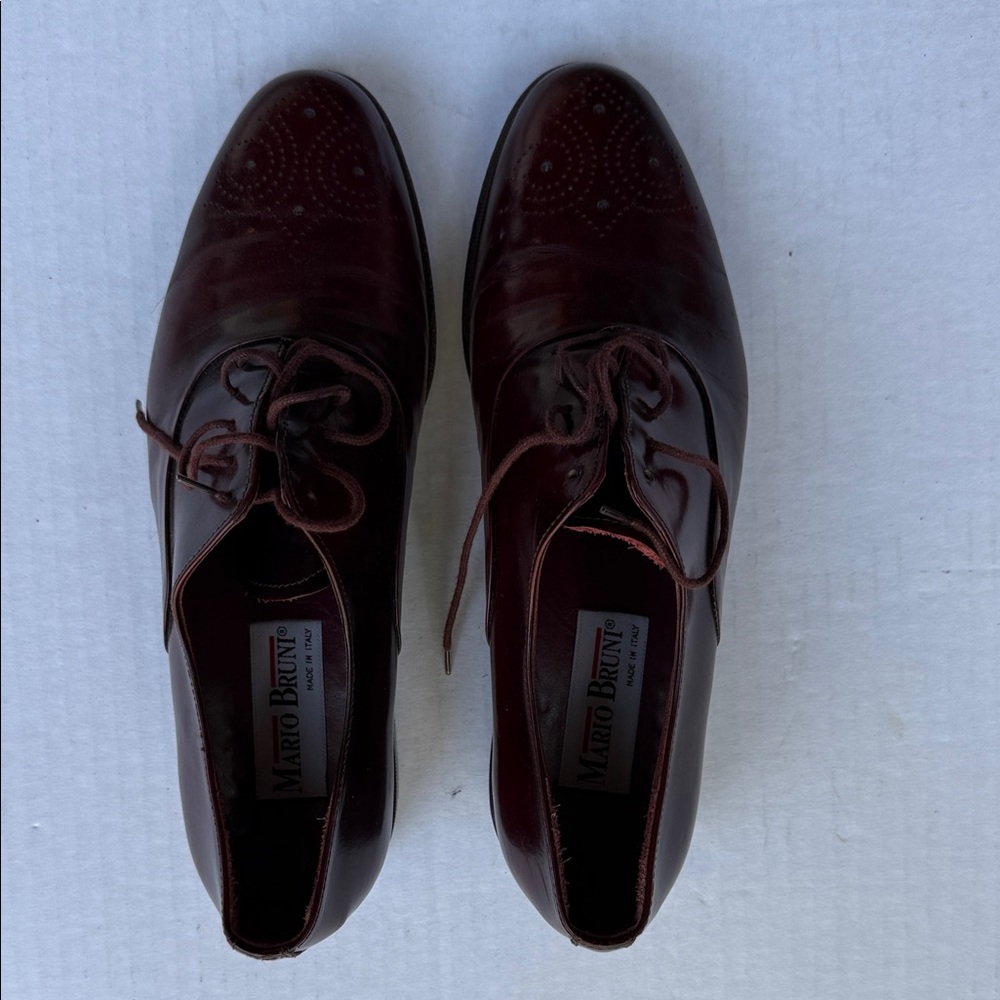 Burgundy Leather Oxfords